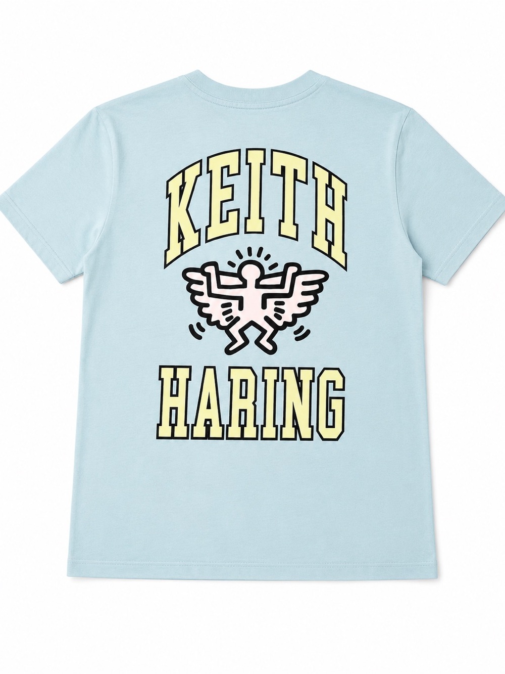Kids' Keith Haring Light Blue Short Sleeve Graphic Tee Sz 10/12 New